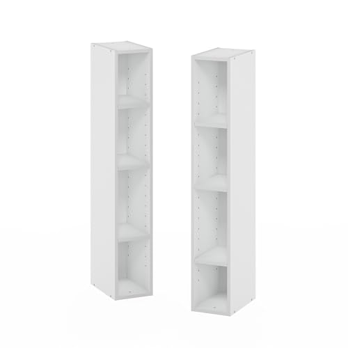 Furinno 8-Tier FULDA Bookcase 9.25 x 5.91 x 70.87 Space Saving Shelving Unit