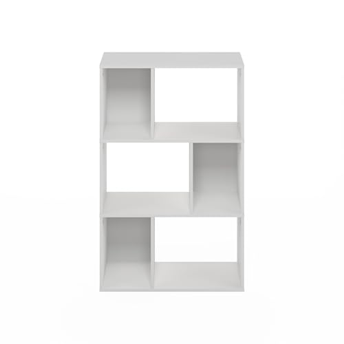 Furinno DALY 6-Cube Bookcase 24127WH Dimensions 11.73D x 23.62W x 36.85H