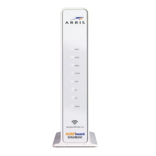 ARRIS SURFboard SVG2482AC DOCSIS 3.0 Cable Modem/AC2350 Wi-Fi Router, 4 Ethernet Ports, 2 Telephony Ports