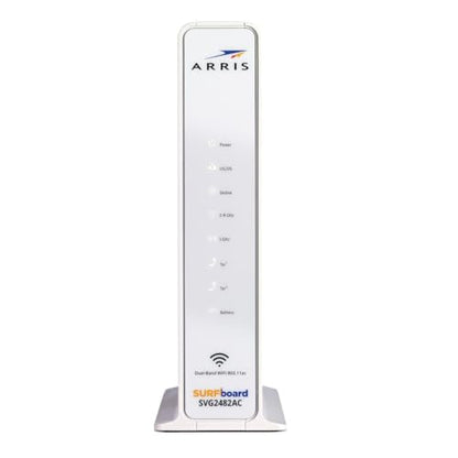 ARRIS SURFboard SVG2482AC DOCSIS 3.0 Cable Modem/AC2350 Wi-Fi Router, 4 Ethernet Ports, 2 Telephony Ports