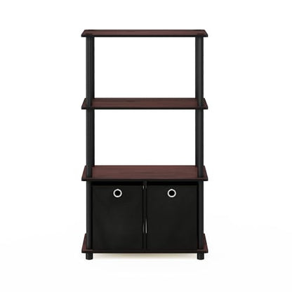Furinno 4-Tier NW889DC/BK Storage Rack Freestanding Indoor Multipurpose Display Shelf