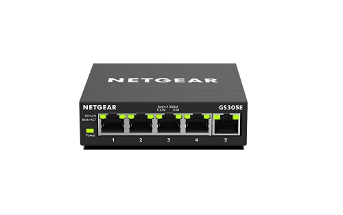 NETGEAR 5-Port GS305E Gigabit Ethernet Managed Switch