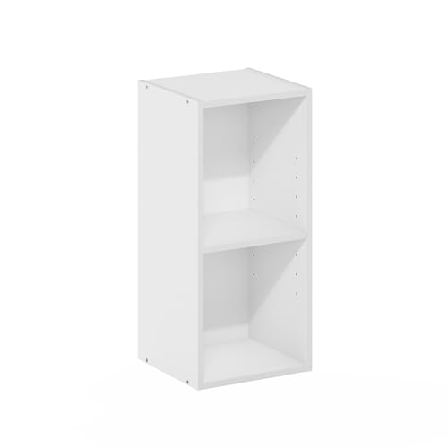 Furinno 2-Tier 22282 10-Inch Narrow Bookshelf Composite Wood Indoor Bookcase