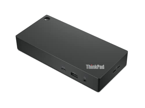 Lenovo 8.27" x 6.22" USB-C Dock 40AY0090, 65 Watts, 2 HDMI Ports, 3 USB Ports, Black