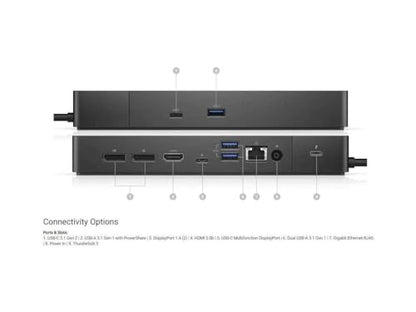 Dell Thunderbolt 3 Dock WD19TBS 130w Power Delivery 12 USB Ports 1 HDMI Port