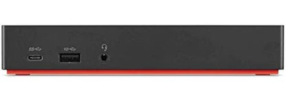 Lenovo 11.2" x 8.3" x 1.7" USB-C Docking Station (40AS0090US) - 60W Power Delivery - Black
