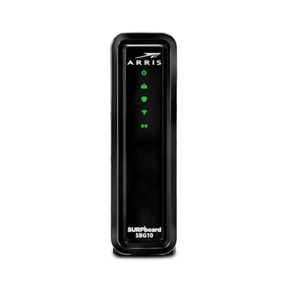 ARRIS SBG10 Modem Router Combo - 1600 Mbps Dual-Band Wi-Fi 5 Wireless, DOCSIS 3.0, 2 Ports