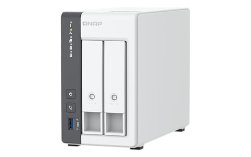 QNAP 2-Bay TS-216G-US Diskless NAS Ethernet Connectivity 2.5GbE 4GB DDR4 AI Acceleration