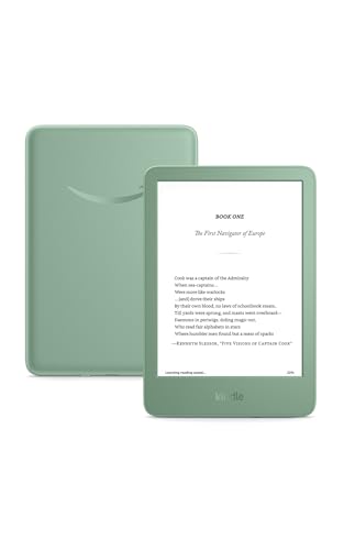 Amazon Kindle 16 GB - 6" Glare-Free Display, 300 PPI, Adjustable Front Light, E-Reader