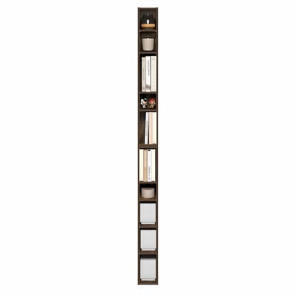 Furinno FULDA 10-Tier Bookcase, 78.74" Height, Amber Pine Finish, Engineered Wood Construction
