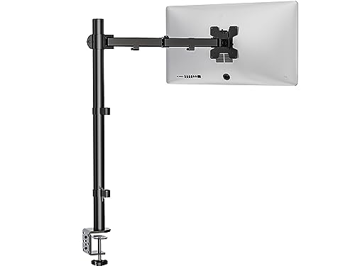 WALI M001XL Single Mount for Tabletop Mounting, Max Screen Size 32 inches, Max Weight 22 lbs, Adjustable Arm, Black