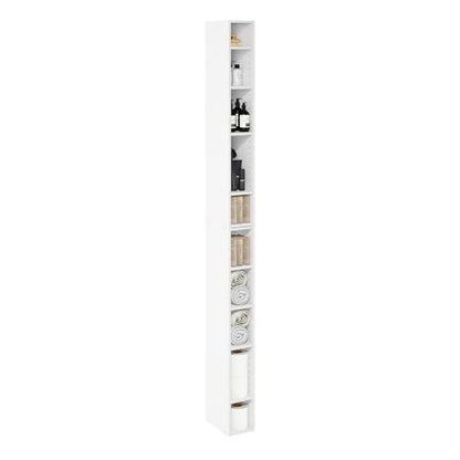 Furinno FULDA 10-Tier Shelf Bookcase 24384WH 5.91" Width 9.25" Depth 78.74" Height Rectangular