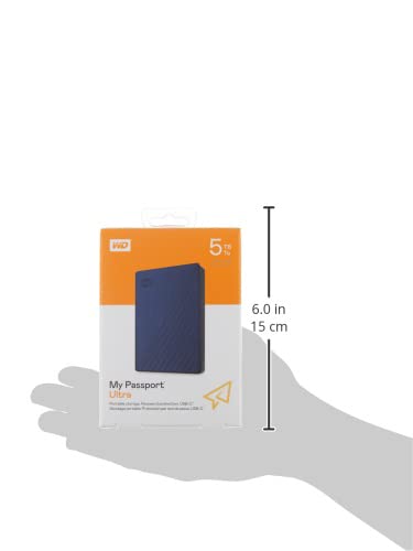WD 5TB My Passport Ultra WDBFTM0050BBL-WESN External Hard Drive USB 3.1