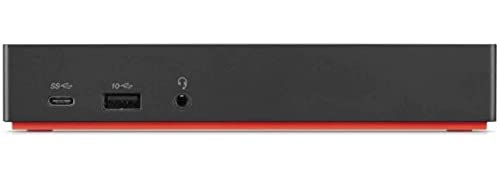 Lenovo 11.2" x 8.3" x 1.7" USB-C Docking Station (40AS0090US) - 60W Power Delivery - Black
