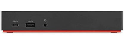 Lenovo 11.2" x 8.3" x 1.7" USB-C Docking Station (40AS0090US) - 60W Power Delivery - Black