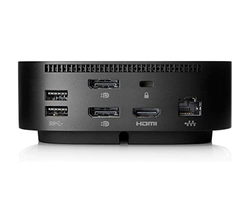 HP 5TW10UT#ABA 120W USB-C Dock 4.8" x 4.8" x 1.0" 11 Ports USB Type-C HDMI Docking Station