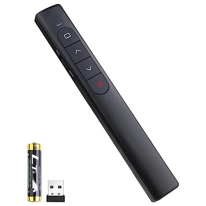 UBUYONE 1 Count GX60 Wireless Presenter Remote, Button Control, 100 Meters Range, Black
