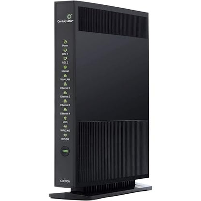 CenturyLink Black C3000A Dual-Band Router 802.11ac 6000Mbps Ethernet LAN