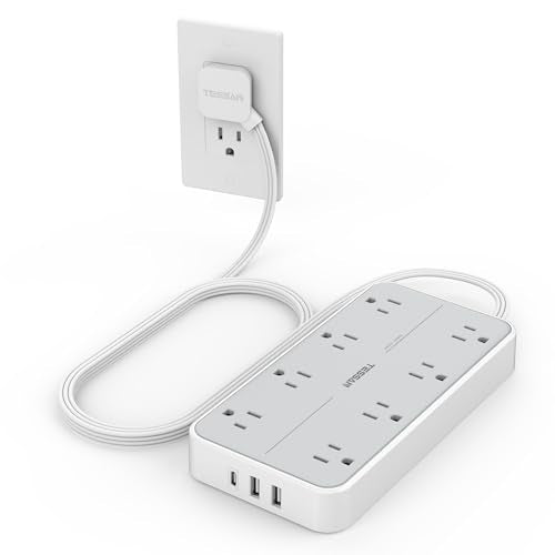 TESSAN 8 Outlets Power Strip Model TS-108-C 125V 15A Surge Protector