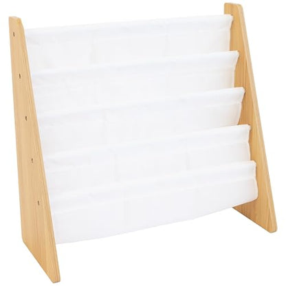 Humble Crew 1 Count WO173 Adjustable 4 Shelves Floor Mount Kids Book Rack Storage Bookshelf