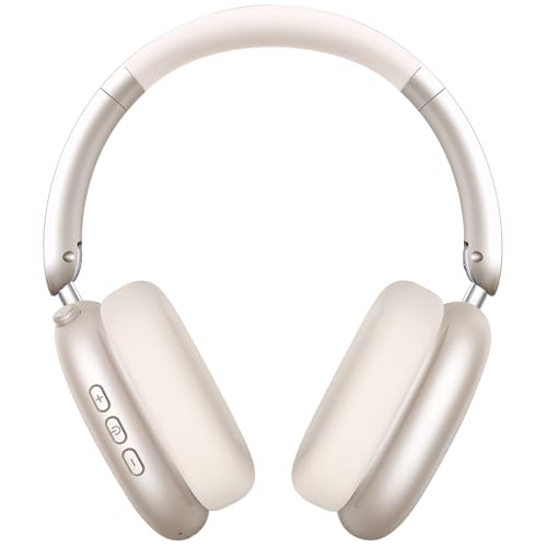 Wentronic Y01 Over Ear Headphones Bluetooth 5.3 Active Noise Cancelling 40mm Drivers 48H Playtime Starlight