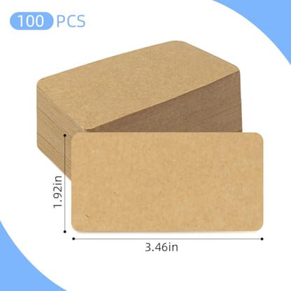 TKYPZY 4 x 6 inches 206487 Paper Brown Note Cards 100 Count