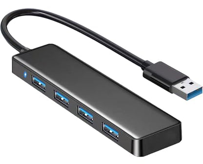 VIENON 4-Port USB 3.0 Hub Usb-001 Fast Data Transfer 5 Gbps Compatible with Laptops Desktops