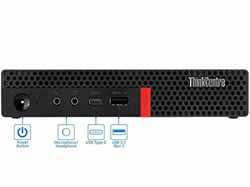 Lenovo ThinkCentre M920q Tiny Desktop, Intel Core i5-8500T, 16GB RAM, 256GB SSD, HDMI, DisplayPort, WiFi, Bluetooth, Wireless Keyboard and Mouse, Windows 11 Pro, Black (Renewed)
