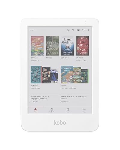 Kobo 6 Inch N367-TP-WH-S-CK 1072x1448 Electronic Ink eReader