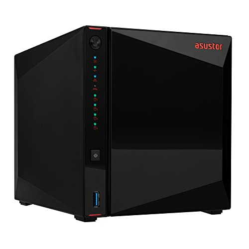Asustor 9.06 x 6.85 x 6.69 inches AS5404T 4-Bay NAS Network Attached Storage
