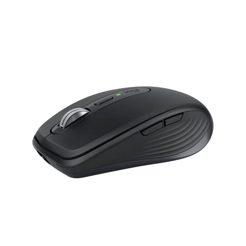 Logitech MX Anywhere 3S Compact Wireless Mouse, 8000 DPI, Bluetooth, USB-C, Graphite