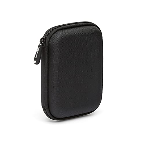 Amazon Basics 5.3 x 3.5 x 1.2 inches Black Plastic Carrying Case for External Hard Drives