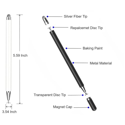 RKItE 5.59 x 3.54 x 3.54 inches Capacitive Stylus Pen for Touch Devices