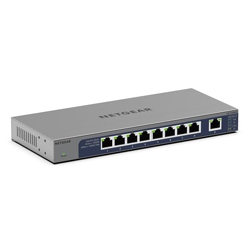 NETGEAR 8-Port 1G/10G Multi-Gigabit Ethernet Unmanaged Switch (GS108MX)