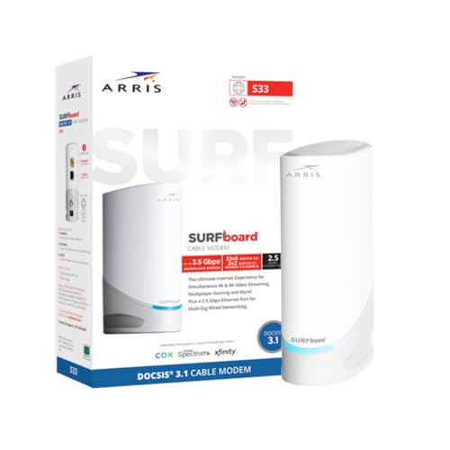 ARRIS S33 5.25in 2.5Gbps Cable Modem DOCSIS 3.1