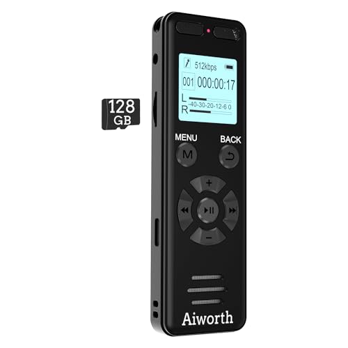 Aiworth 72GB Digital Voice Recorder Model E36 MP3 Audio Playback USB 2.0