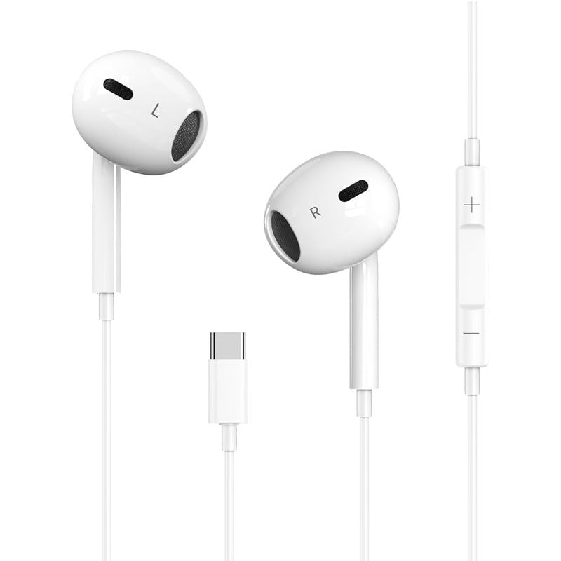 Mutsrd 1 Pack USB C Headphones Model Mutsrd In Ear Passive Noise Cancellation 20Hz-20kHz Wired Earphones