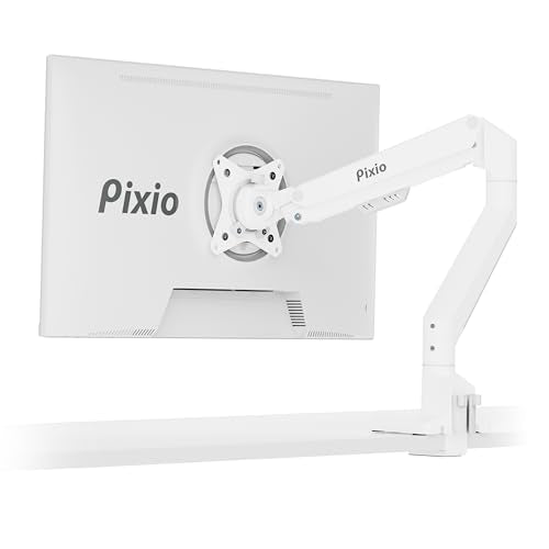 Pixio PSW1SWH 17-32 Inches Monitor Arm Stand VESA Mount Swivel Metal White