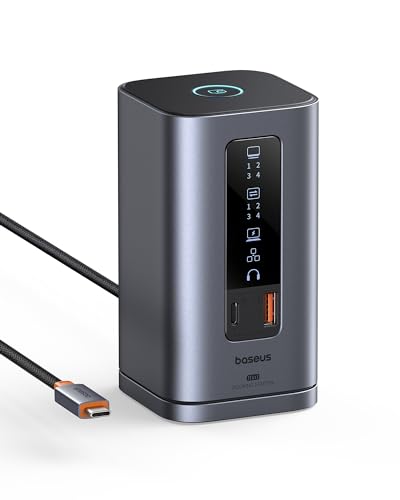 Baseus Spacemate Docking Station 11-in-1 USB-C Dock Triple Display 4K HDMI DisplayPort 100W PD Charging