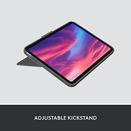 Logitech 10th Generation iPad 920-011433 QWERTY Keyboard Case with USB-C Connectivity and Backlit Features