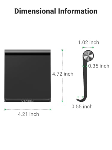 UGREEN Adjustable Tablet Stand Holder for 4 to 11 inch Devices, Model 50748, Black