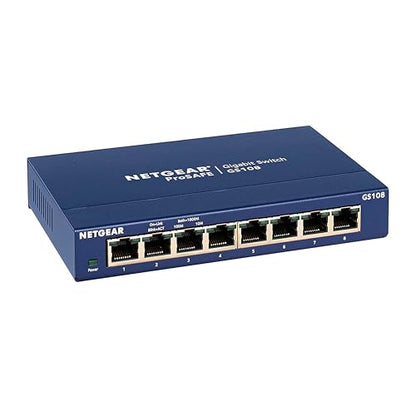 NETGEAR 8-Port Gigabit Ethernet Unmanaged Switch GS108 1 Layer Voltage 12 Volts