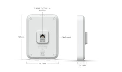 Ubiquiti 0.88 Pounds U7-IW Dual-Band 2.5 Gb/s Wi-Fi 7 Wireless Access Point