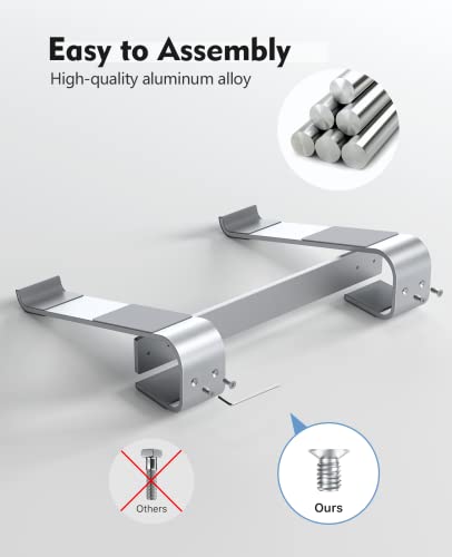 Soqool Laptop Stand 9.8 x 10 x 2.6 inches Ergonomic Aluminum Adjustable Tabletop Laptop Stand