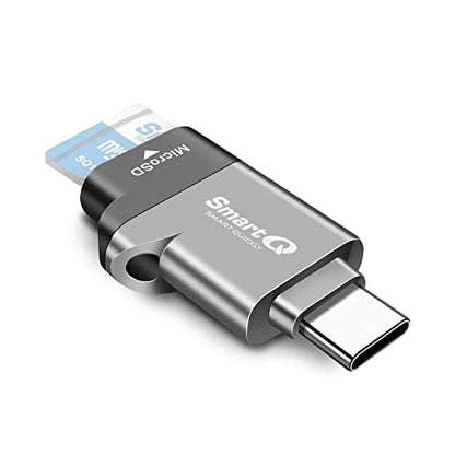 SmartQ 1.35" x 0.87" C352 MicroSD Card Reader with USB 3.0 Type C Connectivity - Supports MicroSD, microSDHC, microSDXC