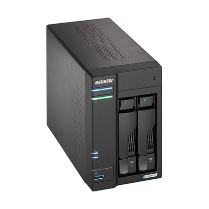 Asustor AS6702T v2 2 Bay NAS, 4GB DDR4 RAM, Intel Quad-Core, 5GbE Ethernet, HDMI, USB