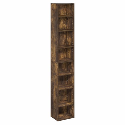 Furinno 8-Tier 24381AP Bookcase Open Shelf 9.3 x 11.8 x 70.9 Amber Pine