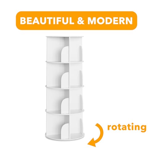 SpaceAid 4 Tier 56XZSJ-MS02-W4 Bookshelf White