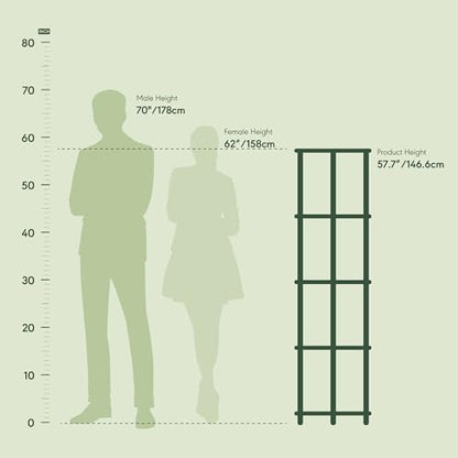 Furinno 11.6"W x 11.61"D x 57.72"H 5 Tier Corner Display Rack Model 99811 Space-Saving Multipurpose Shelving Unit