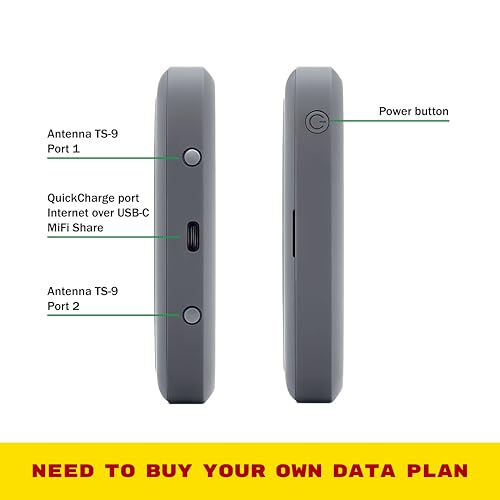EVDO-LINK 8800L Portable Hotspot Device | 4G LTE | 2 Antennas | 1200 Mbps | Touch Screen